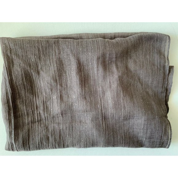 Chic SCARF Grey Sparkle Wrap Soft 100% Polyester 28" x 72" - Picture 5 of 8